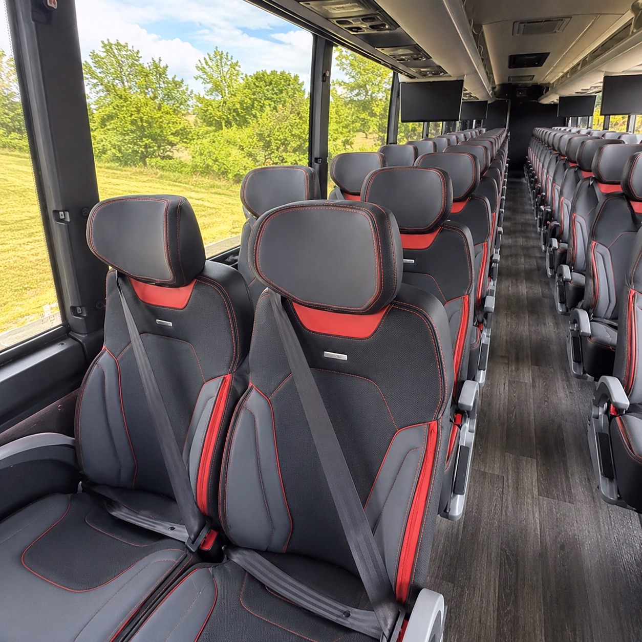 sacramento charter bus interior